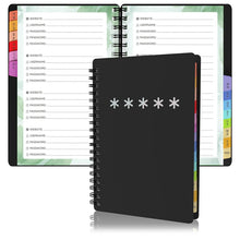 Load image into Gallery viewer, Password Book with Colorful Alphabetical Tabs