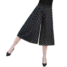 Load image into Gallery viewer, Women's High Elastic Waist Pleated Chiffon Wide Leg Culottes