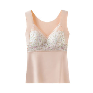 2-i-1 innebygd BH Lace Termisk Undertøy