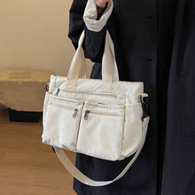 Load image into Gallery viewer, Ensfarget kordfløyel totebag
