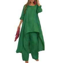 Load image into Gallery viewer, Women&#39;s Solid Color Linen Fashionable Casual Suit