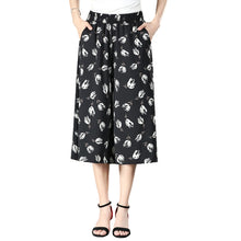 Load image into Gallery viewer, Women's High Elastic Waist Pleated Chiffon Wide Leg Culottes