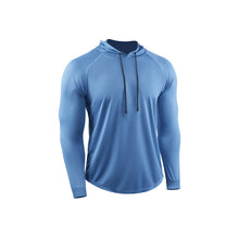 Load image into Gallery viewer, Men's Solid Long Sleeve Drawstring Hoodie Tee