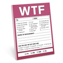 Load image into Gallery viewer, WTF Notes Handy Checklist Memo Pad
