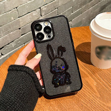 Load image into Gallery viewer, Gradient Glitter Quicksand Rabbit Case Cover For iPhone