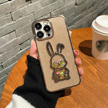 Load image into Gallery viewer, Gradient Glitter Quicksand Rabbit Case Cover For iPhone