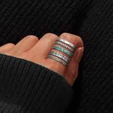 Load image into Gallery viewer, Bohemian Openwork Carved Turquoise Ring