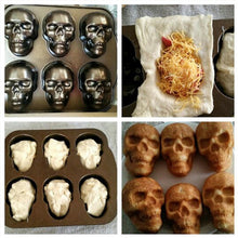 Load image into Gallery viewer, 3D Skull Mold - Aluminum Baking Pan