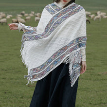 Load image into Gallery viewer, Women&#39;s Retro Pullover Tassel Shawl
