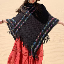Load image into Gallery viewer, Women&#39;s Retro Pullover Tassel Shawl