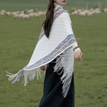 Load image into Gallery viewer, Women&#39;s Retro Pullover Tassel Shawl