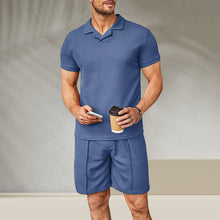 Load image into Gallery viewer, Men&#39;s V Neck Summer Casual Set
