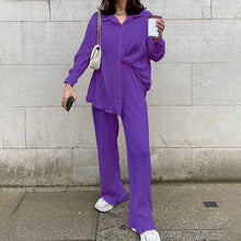 Load image into Gallery viewer, Women&#39;s Elegant Pleated Two-Piece Set