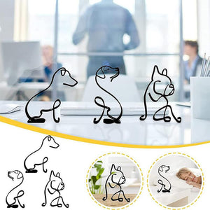 Hundeminimalistisk kunstskulptur
