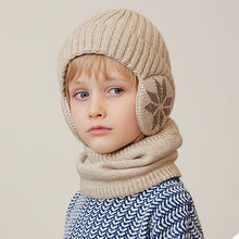 Load image into Gallery viewer, Barnas vinter fleece skjerf dress strikket lue