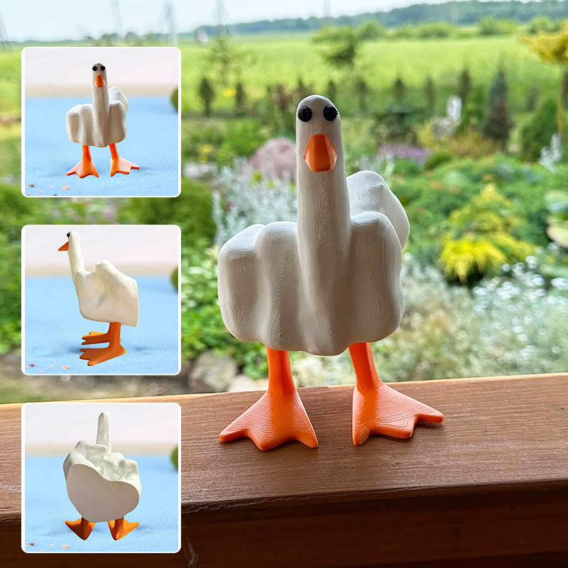 Pre-Sale>>Middle Finger Duck Resin Ornament