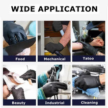 Load image into Gallery viewer, 100PCS Of Disposable Black Nitrile Gloves
