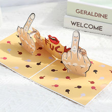 Load image into Gallery viewer, 3D Funny Middle Finger Card