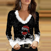 Load image into Gallery viewer, Long Sleeve Blouse With V-neck