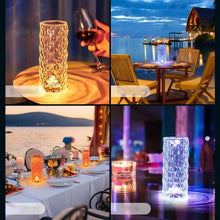 Load image into Gallery viewer, 16 Colors Rose Rays Crystal Diamond Table Lamp