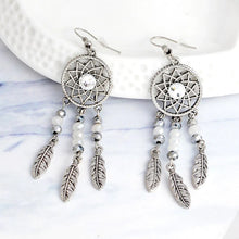 Load image into Gallery viewer, Dreamcatcher Crystal Earrings