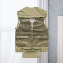 Load image into Gallery viewer, Breathable Mesh Zip Cargo Vest