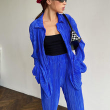 Load image into Gallery viewer, Women&#39;s Elegant Pleated Two-Piece Set