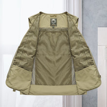 Load image into Gallery viewer, Breathable Mesh Zip Cargo Vest