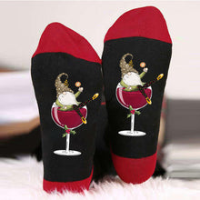 Load image into Gallery viewer, Gnome Wine Glass Unisex Crew Socks