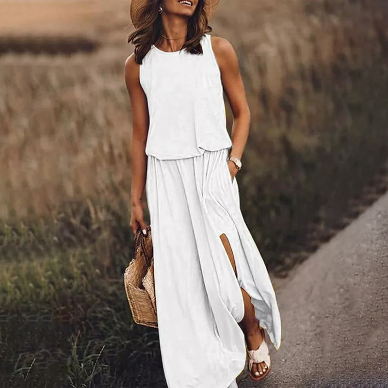 Loose Fit Slit Maxi Dress