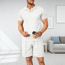 Load image into Gallery viewer, Men&#39;s V Neck Summer Casual Set