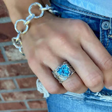 Load image into Gallery viewer, Blue Topaz Silver Ring