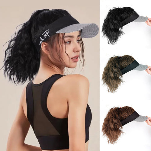 Women's Ponytail Wig Baseball Cap
