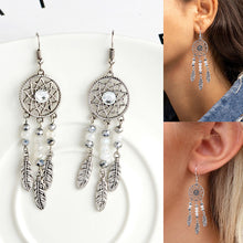 Load image into Gallery viewer, Dreamcatcher Crystal Earrings