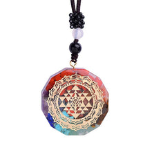 Load image into Gallery viewer, SRI YANTRA ORGONITE QUARTZ NECKLACE