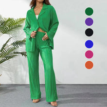Load image into Gallery viewer, Women&#39;s Elegant Pleated Two-Piece Set
