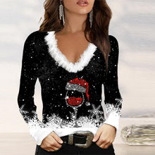 Load image into Gallery viewer, Long Sleeve Blouse With V-neck