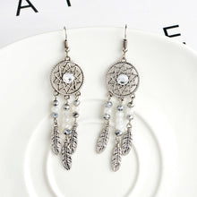 Load image into Gallery viewer, Dreamcatcher Crystal Earrings