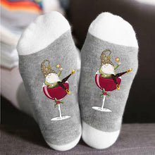 Load image into Gallery viewer, Gnome Wine Glass Unisex Crew Socks