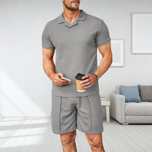 Load image into Gallery viewer, Men&#39;s V Neck Summer Casual Set