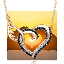 Load image into Gallery viewer, I’ll Hold You in My Heart Until I Can Hold You in Heaven Black Diamond Necklace