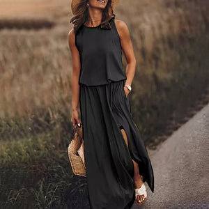 Loose Fit Slit Maxi Dress
