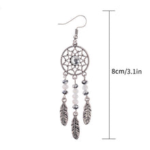 Load image into Gallery viewer, Dreamcatcher Crystal Earrings