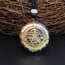 Load image into Gallery viewer, SRI YANTRA ORGONITE QUARTZ NECKLACE
