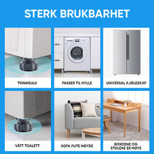 Load image into Gallery viewer, 4 Stk Justerbar Høyde Vaskemaskinstøtte