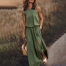 Load image into Gallery viewer, Loose Fit Slit Maxi Dress