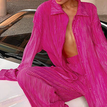 Load image into Gallery viewer, Women&#39;s Elegant Pleated Two-Piece Set