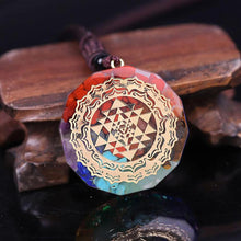 Load image into Gallery viewer, SRI YANTRA ORGONITE QUARTZ NECKLACE