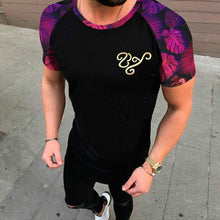 Load image into Gallery viewer, Men&#39;s Fashion Sports Fitness Color Matching Short-sleeved T-shirt