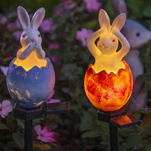 Load image into Gallery viewer, Easter Broken Shell Rabbit Lawn Light